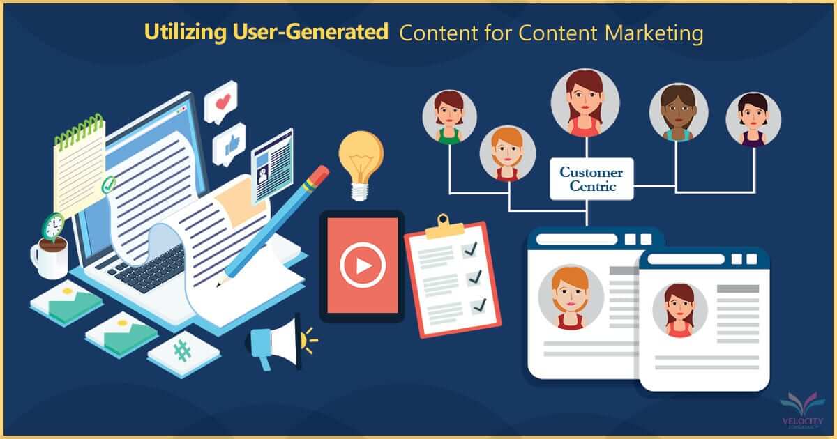 a graphic of a user - generated content for content marketing.
